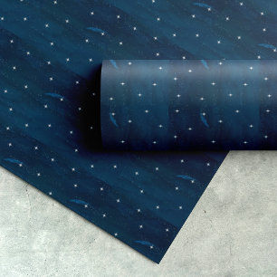 Papel De Presente Natal da noite estrelado