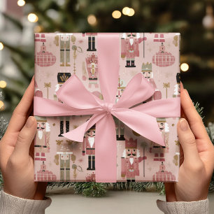 Papel De Presente Natal da Noz Pequena Rosa