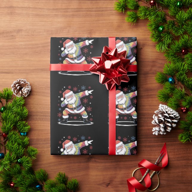 Papel De Presente Natal Dabbing Papai Noel Natal Feio Xmas (Presente de Natal)