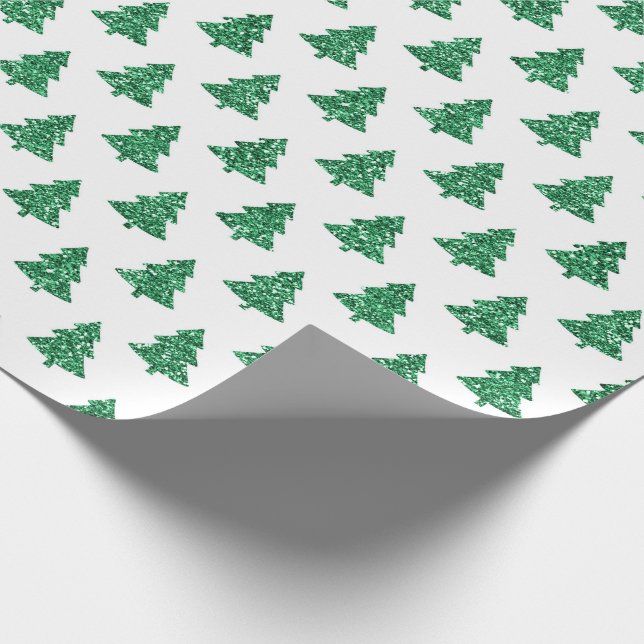 Papel De Presente Natal das Árvores de Natal Verde (Ponta)