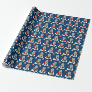 Papel De Presente Natal das elevações do papai noel do zombi