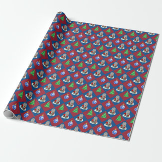 Papel De Presente Natal das elevações do papai noel do zombi