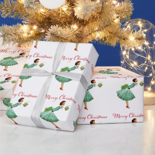 Papel De Presente Natal de 1950 Senhora Vintage  