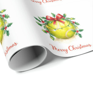 Papel De Presente Natal de Bola de Tênis