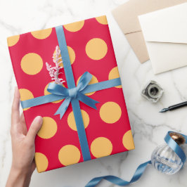 Papel De Presente Natal de Bolinhas de Pimenta Moderna