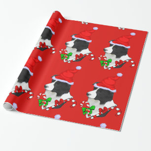 Papel De Presente Natal de border collie
