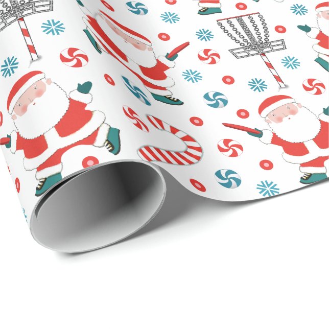Papel De Presente Natal de Disc Golf (Ponta do rolo)