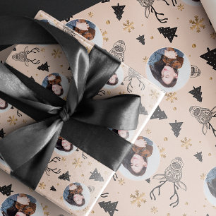 Papel De Presente Natal de Foto Moderno e Bonito