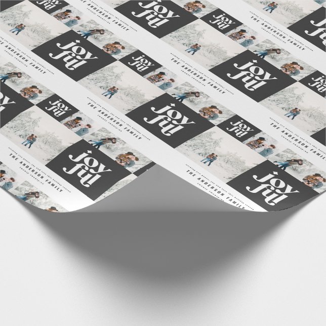 Papel De Presente Natal de fotografia geométrica moderno (Ponta)