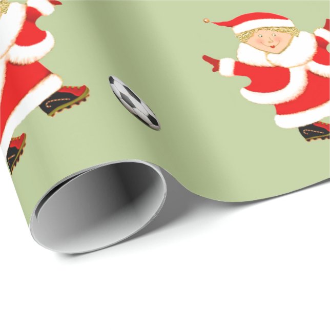 Papel De Presente Natal de Futebol (Ponta do rolo)