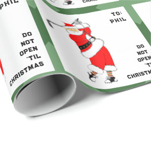 Papel De Presente Natal de Golfe