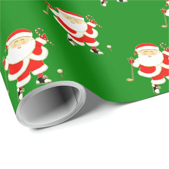 Papel De Presente Natal de Golfe (Ponta do rolo)