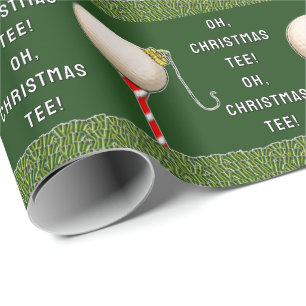 Papel De Presente Natal de Golfe Divertido