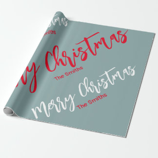 Papel De Presente NATAL DE MERCADO PERSONALIZADO BRANCO E cinza VERM