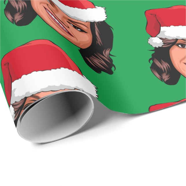 Papel De Presente Natal de MICHELLE OBAMA (Ponta do rolo)