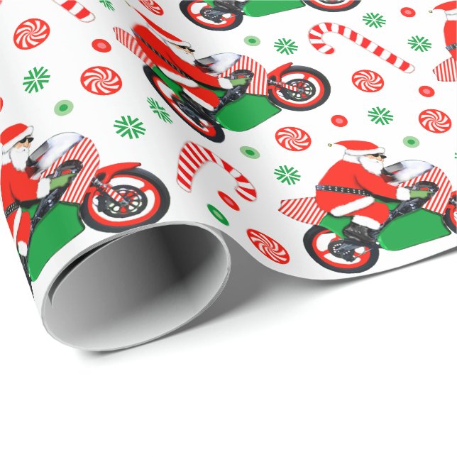 Papel De Presente Natal de Moto (Ponta do rolo)