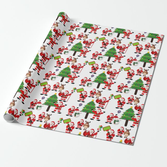 Papel De Presente Natal de padrão perfeito (Desenrolado)