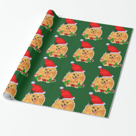 Papel De Presente Natal de Papais noeis da Pomerânia
