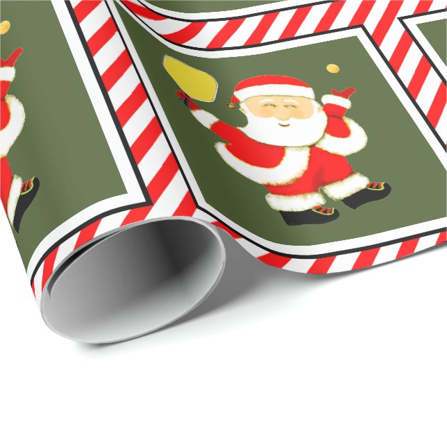 Papel De Presente Natal de Pickleball (Ponta do rolo)