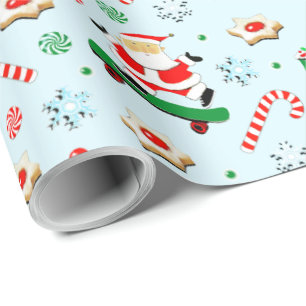 Papel De Presente Natal de Skateboard