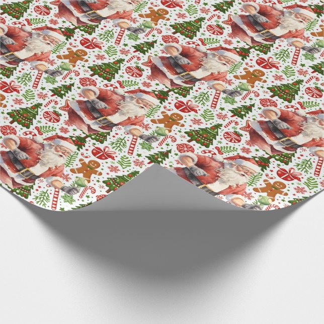 Papel De Presente Natal de tênis Ball Pensado com Papai Noel (Ponta)