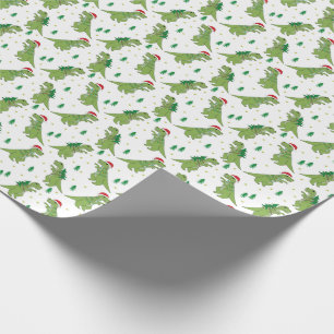 Papel De Presente Natal de Tree Rex Novelty Dinossauro