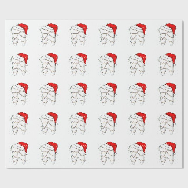 Papel De Presente Natal Dental Dunny Dentista Férias  (Aberto)