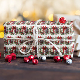 Papel De Presente Natal do Arco de Bolinhas bonito