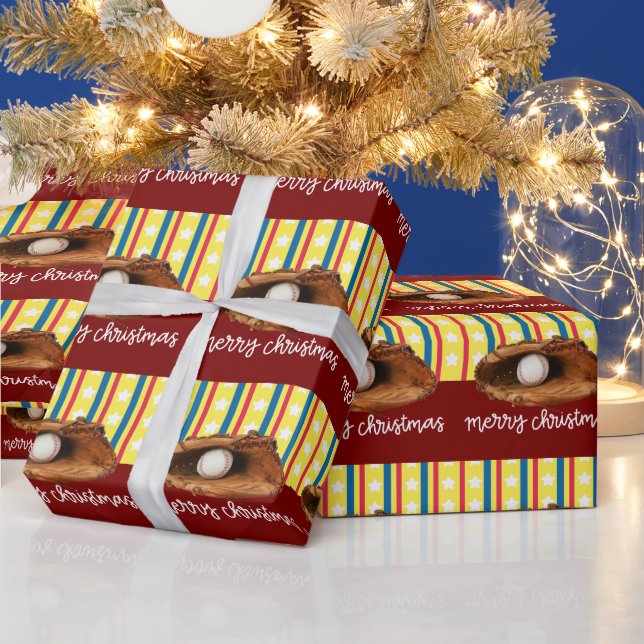 Papel De Presente Natal do Baseball (Feriados)