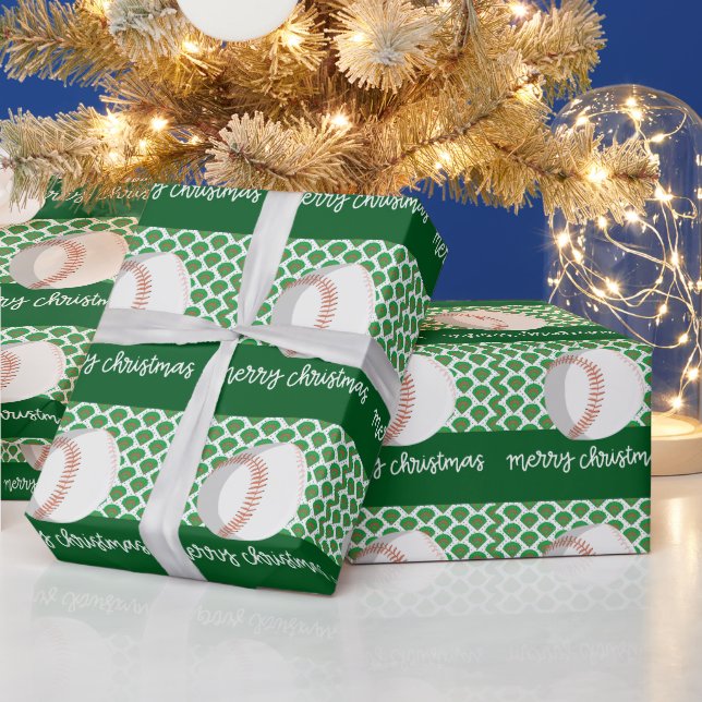 Papel De Presente Natal do Baseball (Feriados)