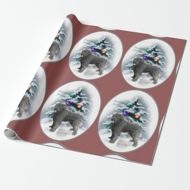 Papel De Presente Natal do Bouvier des Flandres (Desenrolado)