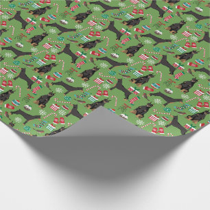 Papel De Presente Natal do cachorro Doberman