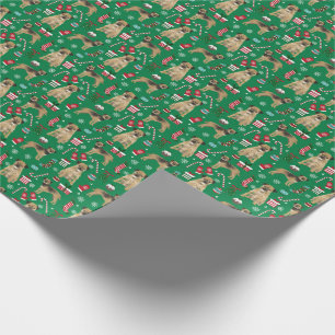 Papel De Presente Natal do Cão de Borda