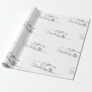 Papel De Presente Natal do Cão de Trenó