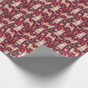 Papel De Presente Natal do Cão Shiba Inu