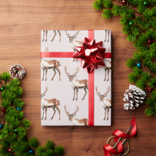 Papel De Presente Natal do Cervo Alce