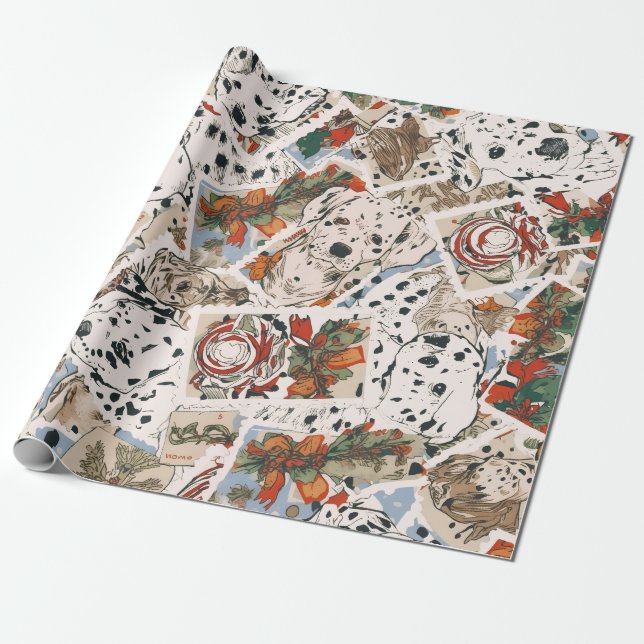 Papel De Presente Natal do Dalmácia (Desenrolado)