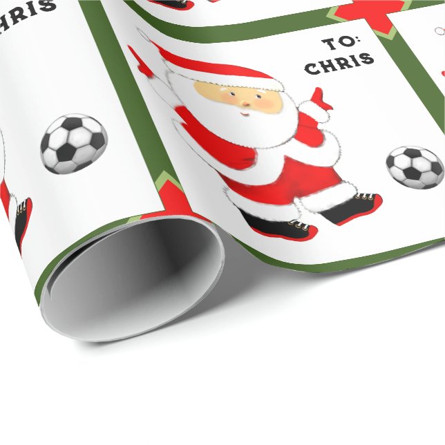 Papel De Presente Natal do futebol (Ponta do rolo)