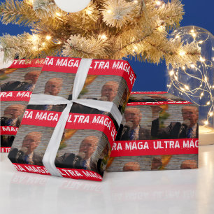 PAPEL DE PRESENTE NATAL DO GRAFITE TRUMP ULTRA MAGA