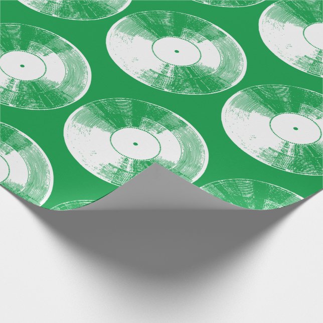 Papel De Presente Natal do Green Vinyl Record (Ponta)
