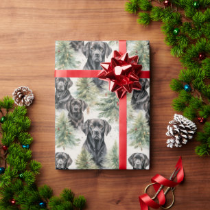 Papel De Presente Natal do laboratório preto