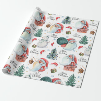 Papel De Presente Natal do Noel com Diversão em Água