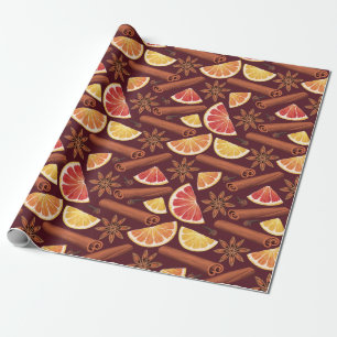 Papel De Presente Natal do Orange Spice