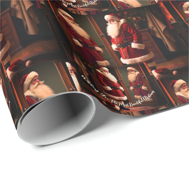 Papel De Presente Natal do Papai Noel (Ponta do rolo)