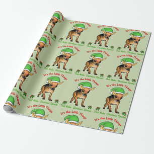 Papel De Presente Natal do papai noel da chihuahua