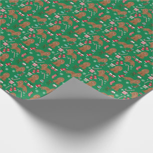 Papel De Presente Natal do Rei Cavalier Charles Spaniel Ruby