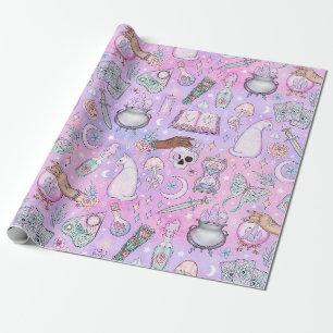 Papel De Presente Natal do Rosa Pastel no Halloween