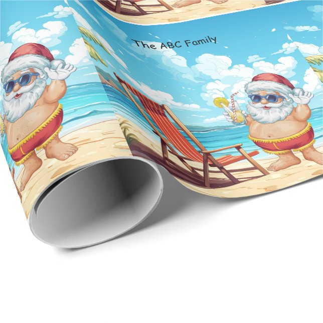 Papel De Presente Natal do SANTA CLAUS em julho em Praia (Ponta do rolo)
