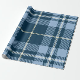 Papel De Presente Natal do Tartan Azul Britânico
