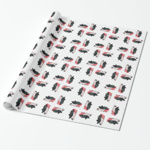 Papel De Presente Natal do Terrier Escocês
